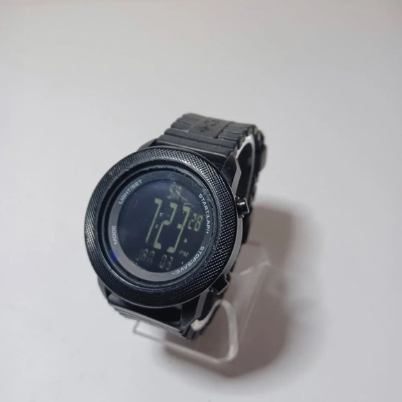 Columbia Digital Watch CT010 J11 Blavk Ruber Straps Working New Battery - Picture 2 of 8